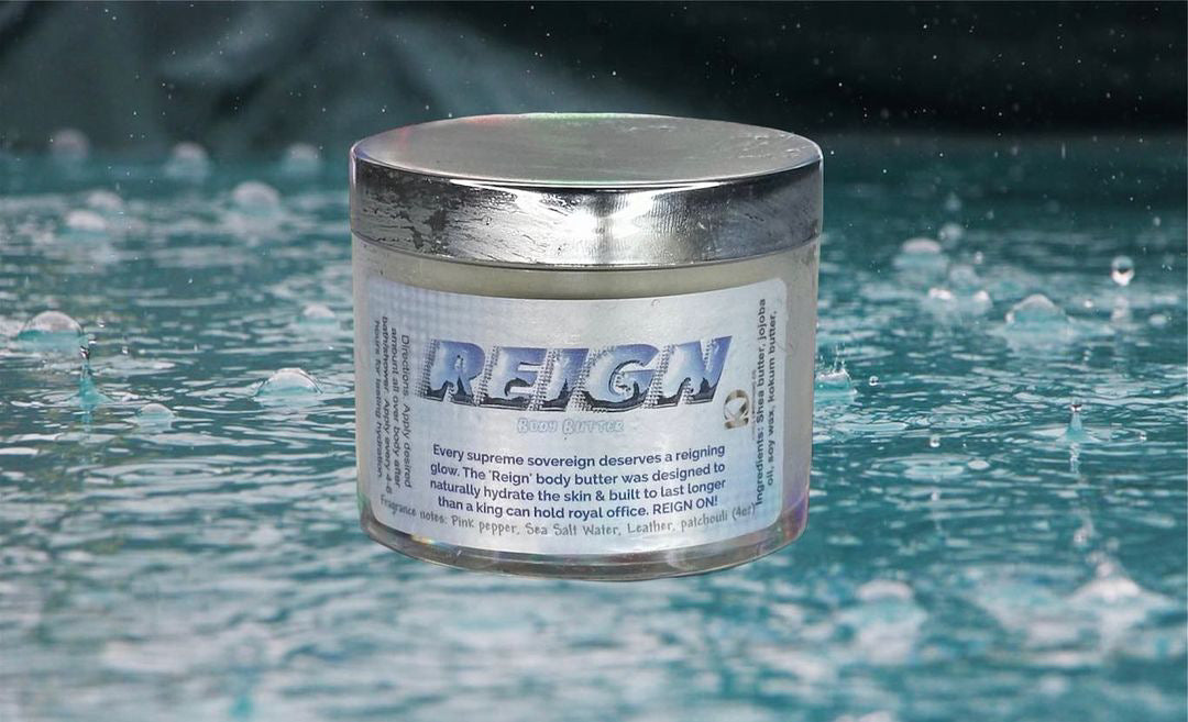 Mens Skin Restoring Fragranced “Reign” Organic Body Butter (4 oz)